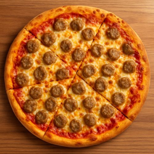 Sausage cheese pizza